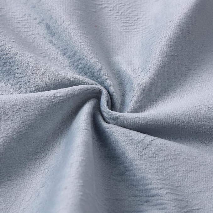 18 Inch Velvet Round Placemat with Ruffle for Dining Table Outdoor Placemats Non-Slip Washable for Gathering, Occasional Decoration and Family Parties Celebrations Set of 4, Blue Grey