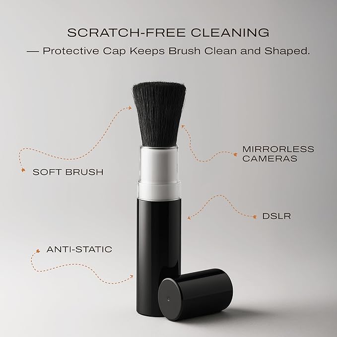 C Coiro Camera Lens Cleaning Kit 7 in 1 – Lens Pen, Air Blower, Sensor Cleaning Swabs, Lens Cleaner Spray, Wet Wipes 5 Pac, Microfiber Wipe – DSLR Mirrorless Full Frame