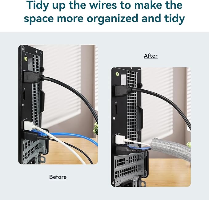 Wire Loom Tubing, 10ft Split Braided Cable Management Sleeve, Flexible Mesh Cord Protector Cable Sleeve for TV Computer (Grey, 1/2")