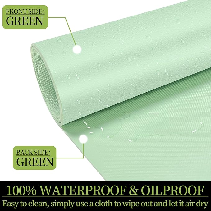 Desk Pad Mat, Leather Green Desk Mat for Desktop, Computer Desk Mouse Pad Non-Slip, Waterproof Keyboard Mat Green Desk Accessories for Office/Home, 31.5" x 15.7"