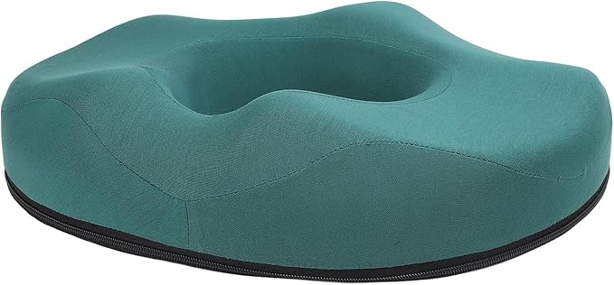 Donut Pillow, Breathable Latex Seat Cushion, Comfortable for Office, Home, Vehicles, Improve Sitting Posture with Pressure Reduce (Green)