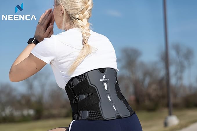 NEENCA Back Brace for Lower Back Pain Relief with Bionic Support System, Adjustable Lumbar Support Belt for Men & Women with Lumbar Pad, Soft Breathable Mesh for Herniated Disc, Sciatica, Scoliosis...