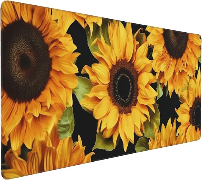 35.4 x 15.7 in, XXL Large Mouse Pad for Desk, Extended Keyboard Mouse Mat for Computer Office, Big Laptop Mouse pad, Gaming pc-Sunflower