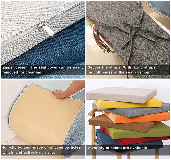 Swing seat Cushions 150 * 35 * 3cm Filled with high-Density Sponge,Thickened and Soft，Anti-Slip/Zipper,Equipped with Anti-Slip Fixing Straps，for Kitchens, Dining Rooms, Floor Swings, Gardens, an
