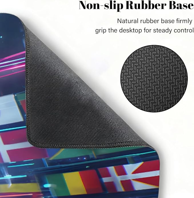 Large Mouse Pad Sports Ball Non-Slip Rubber Long Gaming Desk Mat Big Computer Keyboard Mousepad Waterproof Protector Wristing Pad for Gaming Office Home Decorative 31.5 X 11.8 Inch