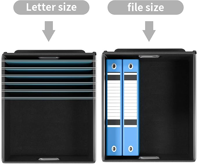Portable File Organizer Boxes Set of 4, Large Linen Hanging Office Document Storage Boxes with Lids, Collapsible Filing & Storage Boxes for Office/Decor/Home - 14.9 x 12.7 x 10.8 inch