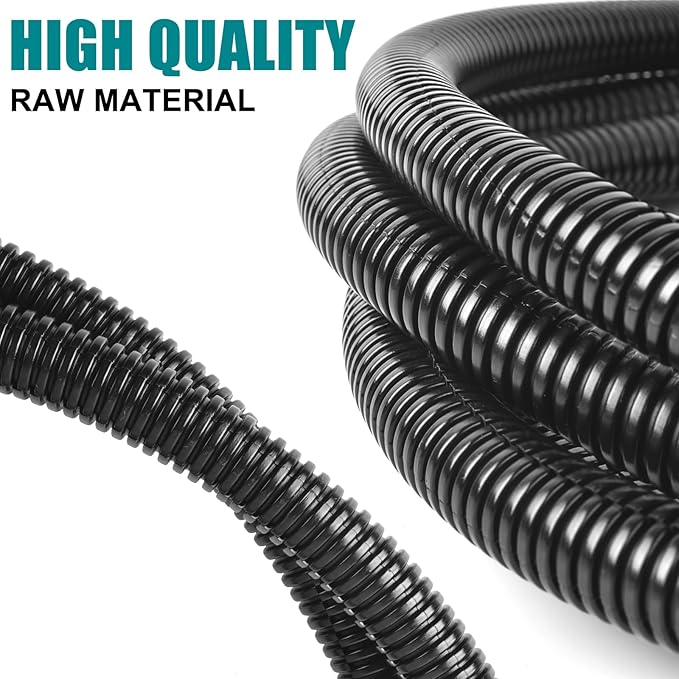 1 Inch Wire Loom Split Tubing - 25 ft Cord Protector Electric Wires Covers, Automotive Wire Flexible Conduit