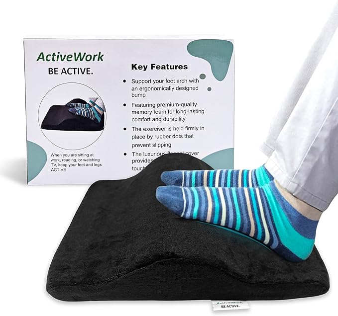 2-in-1 Portable Foot Rest - Improve Circulation & Exercise Massage Foot Under Desk Work Office Chair, Gaming Chair & Foot & Leg Exerciser and Massager for Seniors