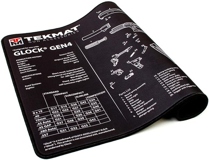 TekMat Ultra Handgun Mat 20" x 15" – Gun Cleaning & Maintenance Mat with Non-Slip Rubber Base and Oil-Resistant Surface for Pistols