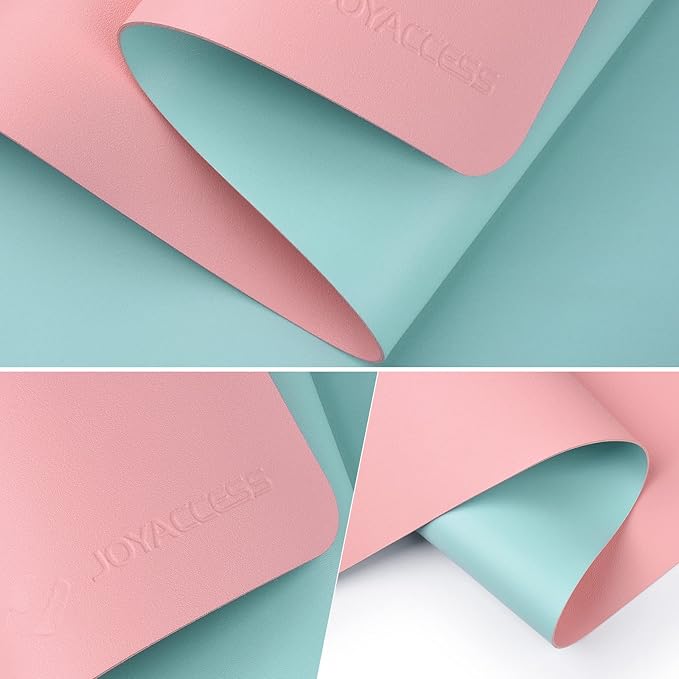 Large Mouse Pad, Waterproof PU Leather Desk Pad, Stylish and Back Anti-Slip Double Sided Cmoputer Mouse Pad for Laptop, Gaming,Office/Home (Pink, 90 * 40cm)