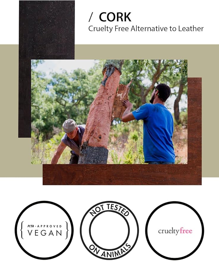 Corkor Cork Desk Pad – Table Mat - Vegan Leather – Cruelty Free – Eco Friendly - Brown