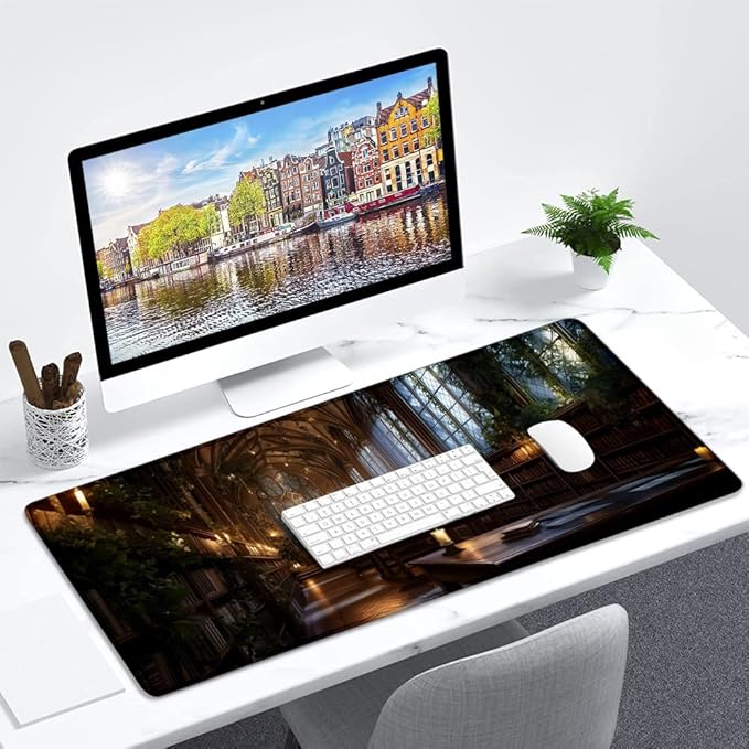 Desk Mat,Desk Pad, XXL Large Mouse Pad,Anti-Slip Big Mousepad with Stitched Edges,Extended Computer Mouse Pads for Desktop Church