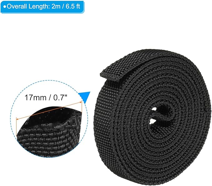 PATIKIL 0.4" Dia 6.5FT Nylon Protective Hose Sleeve, Cable Cover Sheath Protection for Welding Tig Torch Hydraulic Hose, Black
