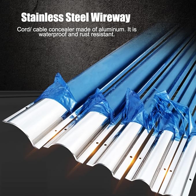 HAIXHX Aluminum Alloy Cord Cover Wire Hider Wall Management Kit, Floor Wire Organizer with Screws, Cable Raceway Cord Cover for Home or Workspace (Color : Length 150cm/59.1in, Size : No.10)