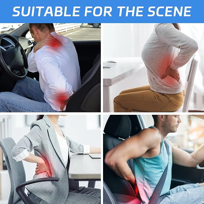 Lumbar Support Pillow for Recliner, Memory Foam Back Cushion with Adjustable Straps for Comfort & Back Relief, Perfect for Seniors, Home Use & Relaxation, 20x14x5 in, Grey