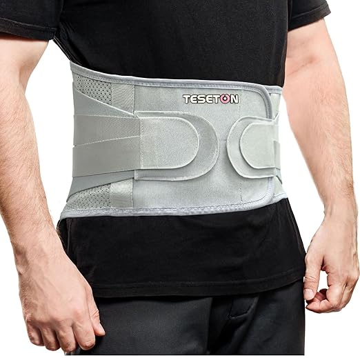 TESETON Back Brace for Lower Back Pain Men Women,Lumbar Support Belt with 3-Layer Adjustable Straps,Breathable Mesh for Herniated Disc,Sciatica,Scoliosis WT05-XXL