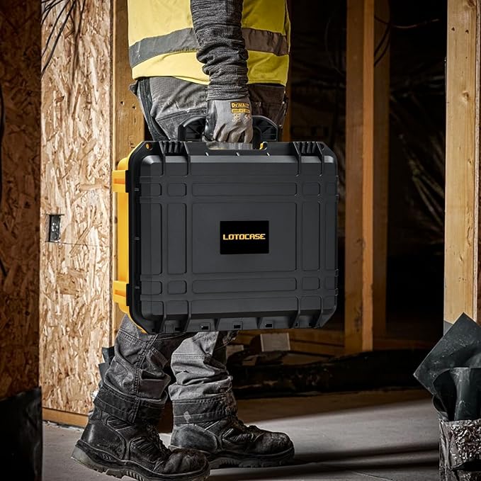 Case for Cordless Drill/Impact Driver Set - Waterproof Hard Tool Box for Dewalt Taladro, Waterproof Hard Tool Box for Dewalt Taladro, Power Tool Kit Bag for Drill Set | Impact Driver/Battery/Charger