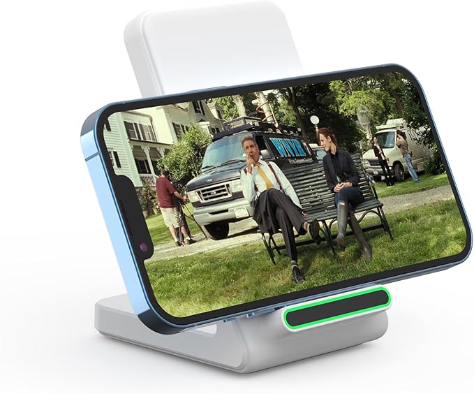 Wireless Charger Stand for Samsung, Fast Wireless Charging Stand for Apple iPhone, for Samsung Galaxy S22/S21/S20, for Google Pixel, for LG and All Qi-Enabled Devices (White)