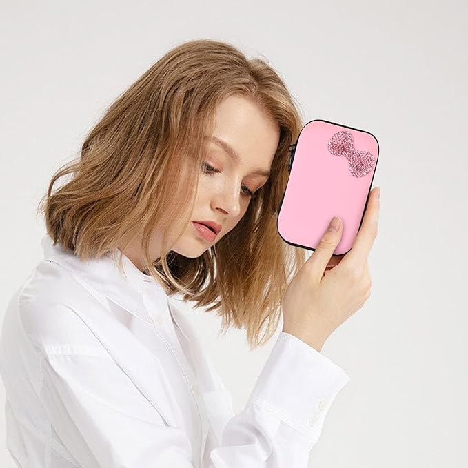 Phone Charger Case Storage Set with Cute Bow Cable Protector with Carrying Cable Case Bag,Cord Organizer, USB Earphone Wire Saver Organizer Charger Protector for iPhone (Pink Bow)