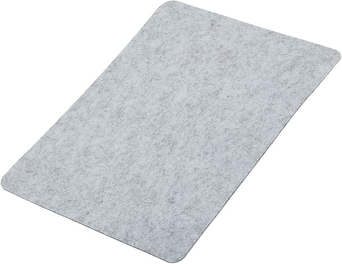 YOKIVE Mouse Pad, Felt Double-Sided Soft | Writing Mat for Desktop Mouse (Light Gray, 9.25x7.87 Inch)