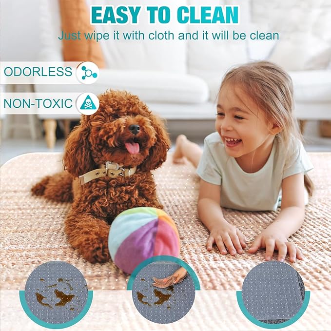 2 Pack Office Chair Mat for Carpets, 48" x 30" Clear Heavy Duty Plastic Floor Protector for Low Pile Carpeted Floors, Under Desk Computer Chair Mat for Home Office, Easy Glide and Flat Without Curling