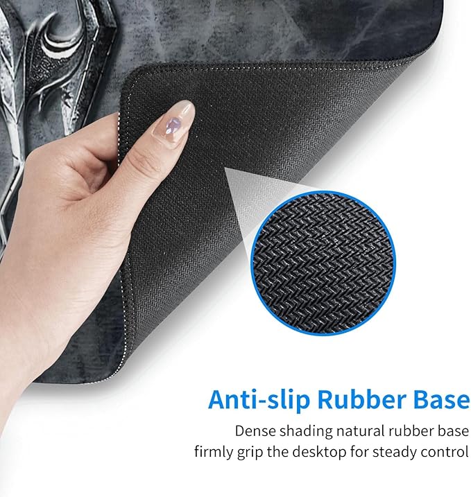 Generic Mouse Pad Non-Slip Rubber Base Mouse Pad Waterproof Desk Writing Mat for Office Home 12x31.5in, Black6