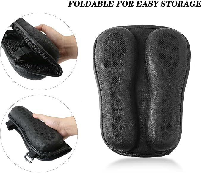 PACEWALKER Universal Motorcycle Gel Seat Cushion 3D Honeycomb Structure Breathable and Shock Absorption Pad for Comfortable Long Rides