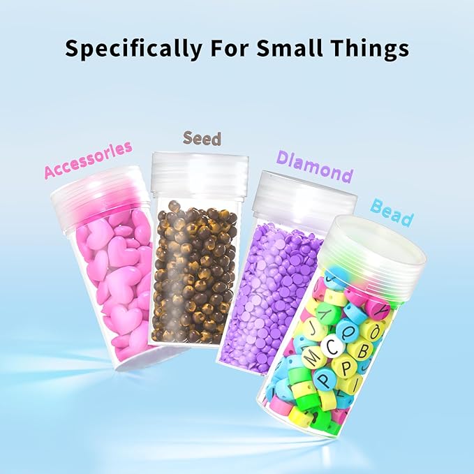 Diamond Painting Storage Containers Kits, Thickened Waterproof Portable Bead Storage Boxes for Diamond Painting Accessories and Tools, 120 Round Bottles