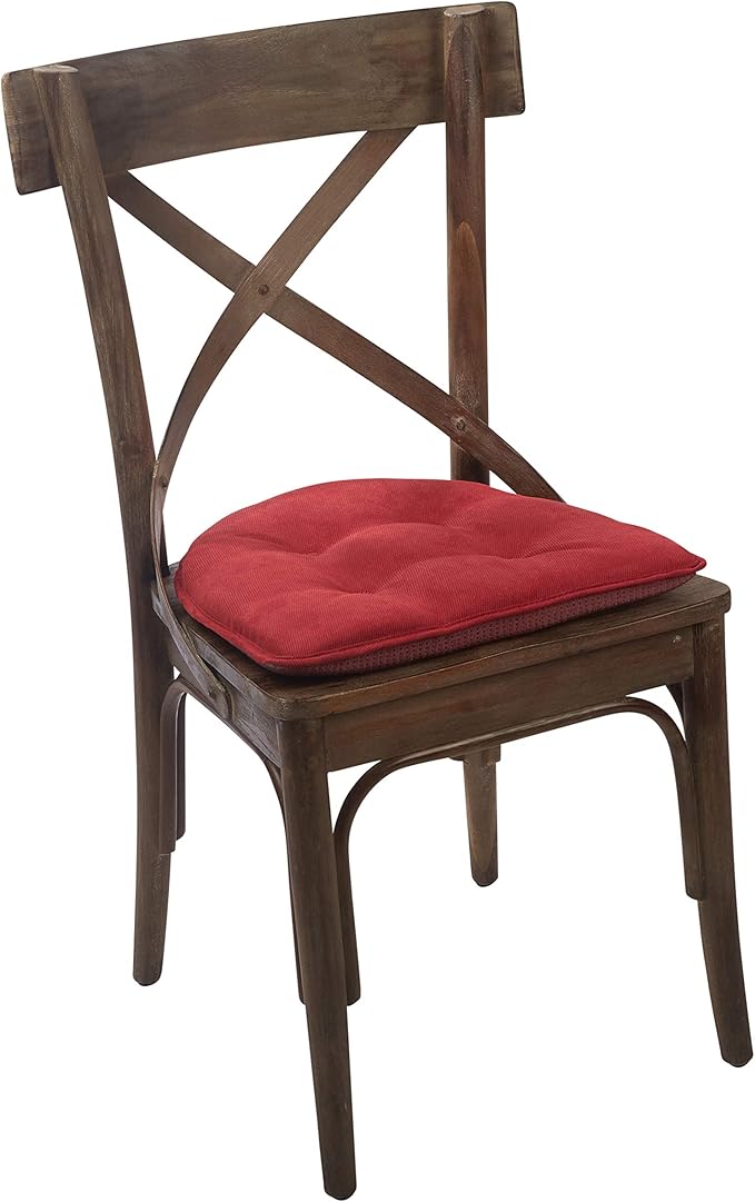 Non-Slip Chair Cushions, Assembled in USA, U-Shaped Skid-Proof Seat Pads for Dining Room, Kitchen, Office, 15"x16"