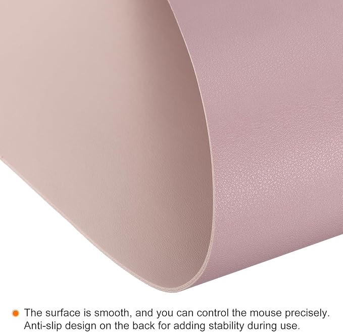 PATIKIL 24"x12" Desk Mat Protector, PVC Non-Slip Waterproof Mouse Pad Writing Mat for Office Home, Pink