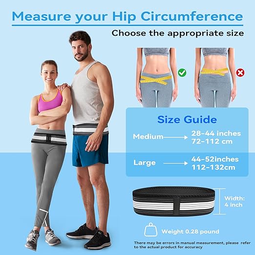 Waist Belt Sacroiliac Hip Belt, Lumbar Support Sciatica Pain Relief, Sacroiliac SI Joint - Lower Back Support Brace for Women and Men, Non-Slip and Adjustable & Breathable Back Pain Relief