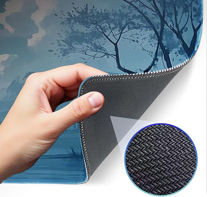 Mouse Pad, Moon Pattern, Non-Slip Rubber Base Gaming Mouse Pad for Home, Office, Gaming, Large 31.5x11.8 Inch Desk Pad