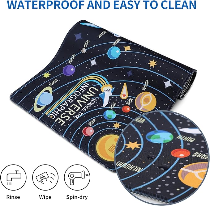 Full Desk Mouse Pad Large Gaming Keyboard Mat XL（31.5x11.8x0.12inch） Upgrade Advanced Micro-Weave Cloth Waterproof Non-Slip Base Natural Rubber Mouse Pad for Office Study Games