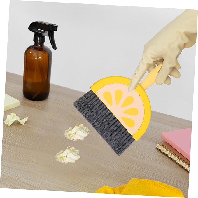 PRETYZOOM Mini Broom and Dustpan Set Multi-Function Whisk Broom Portable for Kitchen Home Office