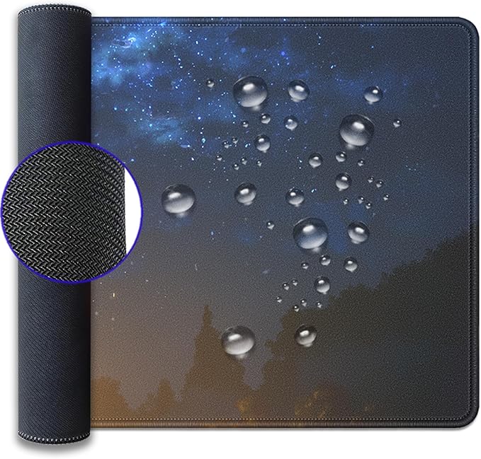 Sword of the Starry Night Mouse Pad Desk Pad, 27.5x11.8 in Extended Keyboard Mousepad with Stitched Edges, Waterproof Non-Slip Rubber Base for Office Computer Laptop Home
