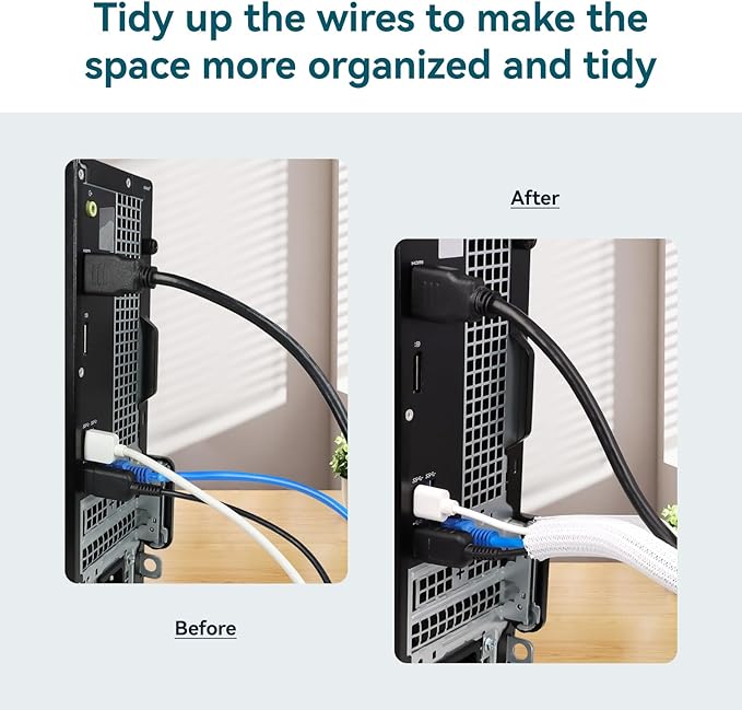 Wire Loom Tubing, 10ft Split Braided Cable Management Sleeve, Flexible Mesh Cord Protector Cable Sleeve for TV Computer (White, 3/16")
