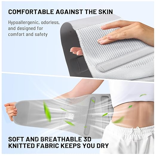Adjustable Back Brace-Size S (Belly 23.6-29.5 in), 360°Support with 4 Steel Stays & Spring,Removable Triangle Pad,Ideal for Office,Gym,and Driving for Men/Women.