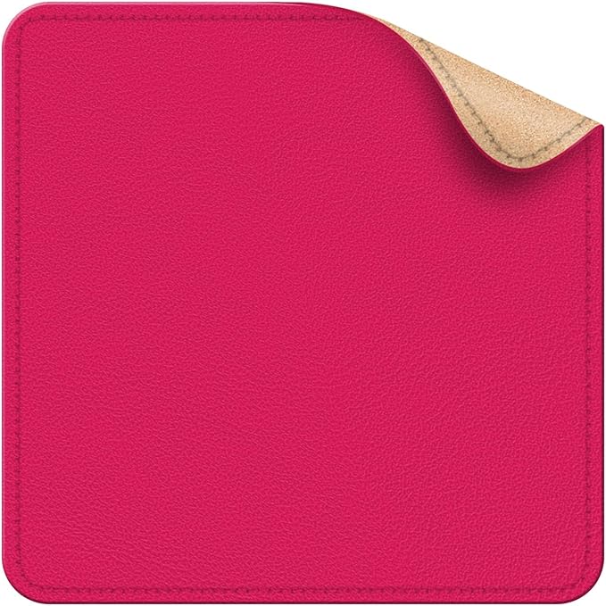 Leather Mouse Pad with Stitched Edge, Waterproof Gaming Mouse Mat for Computers, Laptop, Office & Home (Rose, 11"*8")