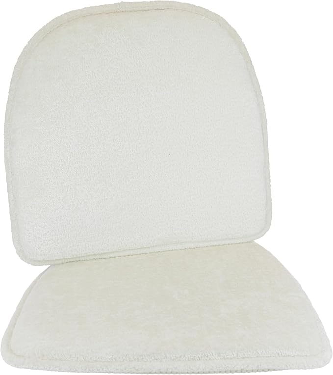 Klear Vu Raindrop The Gripper Non Slip Chair Cushions, Soft & Comfortable Seat Pad, Sitting Pillow for Kitchen, Dining or Office, 2 Count (Pack of 1), White
