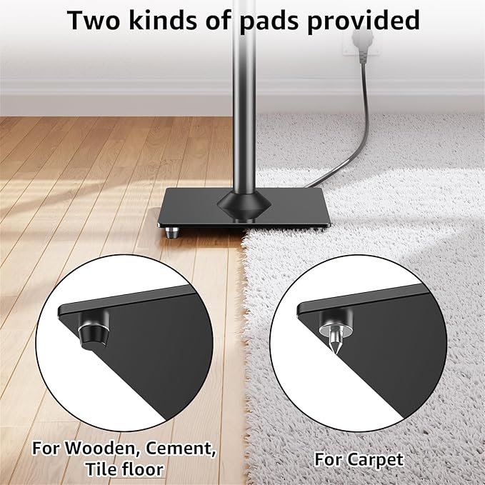 MOUNTUP Universal Speaker Stands Pair for Surround Sound Home Theater, 31" Height Floor Speaker Stands Max 22LBS, Bookshelf Studio Satellite Speakers Fit Klipsch Polk Yamaha, Non Slip Pad Easy Install