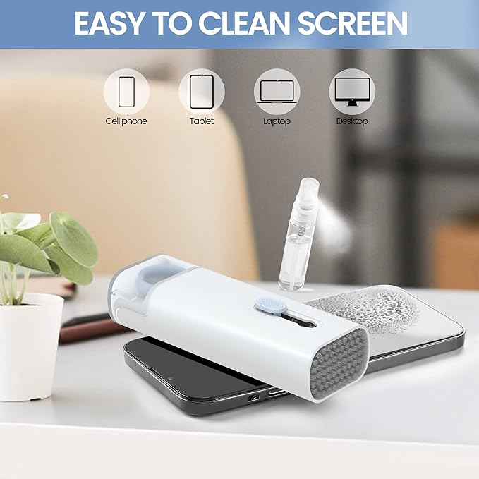 VUBOJO Laptop Screen Keyboard Earbud Cleaner Kit，Electronics Cleaning Tool for MacBook iPad iPhone Pro Cell Phone,airpod Cleaner kit,Computer Cleaning Tool Kit(Blue)