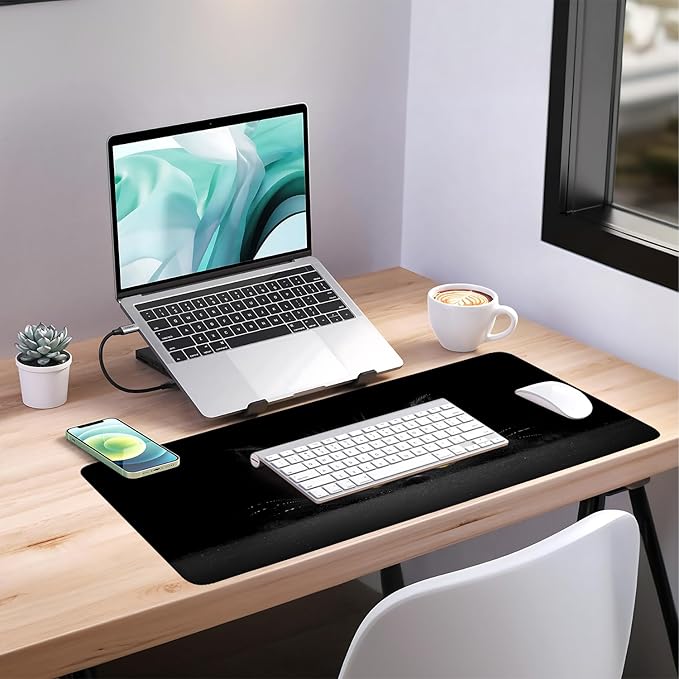 Cat-Inspired Extended Gaming Mouse Pad 35.4 x 15.7 Inch – Large Desk Mat for Gaming, Office Work, and Study, with Non-Slip Rubber Base, Smooth Cloth Surface, and Stitched Edges