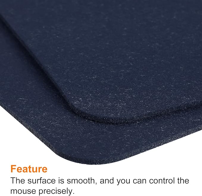 PATIKIL 24x13 Desk Mat Protector, Dual Side Soft Smooth Mouse Pad Writing Mat for Office Home, Dark Blue