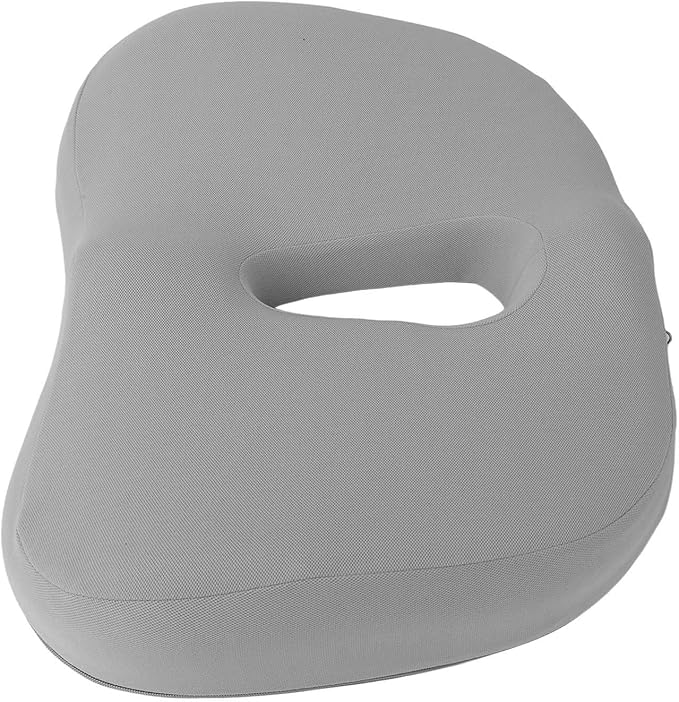 Memory Foam Seat Cushion Breathable Hollow Core Orthopedic Sitting Pillow Pad for Office Car Home (Grey)