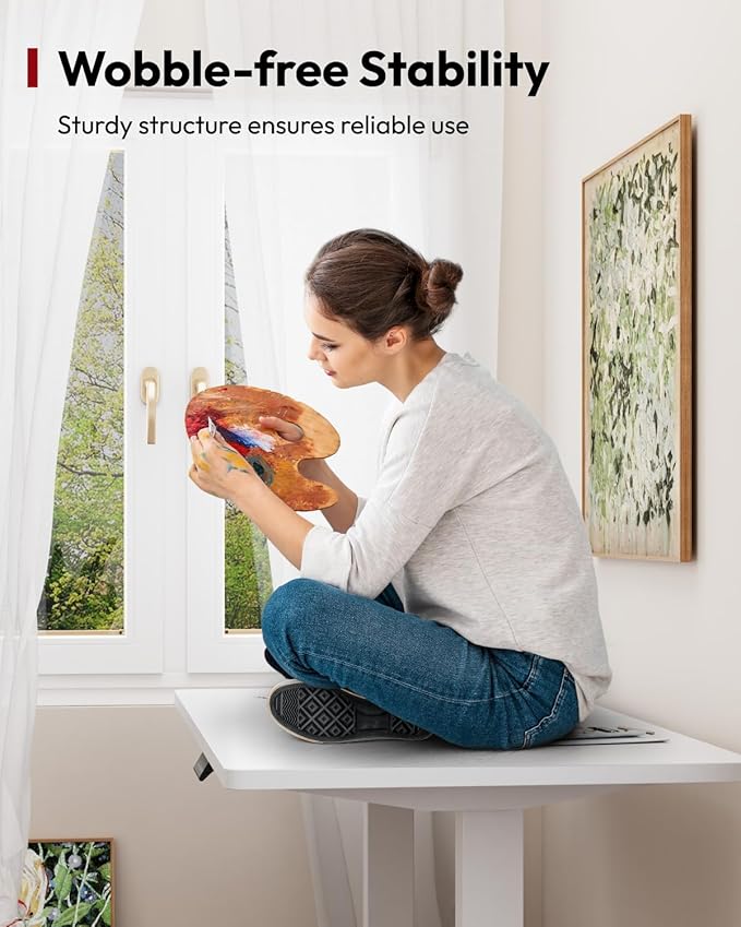 SANODESK Height Adjustable Electric Standing Desk 63x24 Inches, Sit Stand Desk with Splice Board for Home Office, Ergonomic Computer Workstation, Study & Gaming, White Frame/White Top