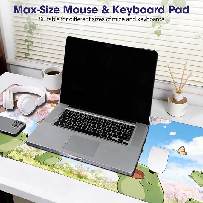 Professional Extended Gaming Mouse Pad - 31.5" x 15.7" Large Desk Mat with Stitched Edges, Waterproof Coating, Non-Slip Rubber Base for Gamers, Esports Pros, Office & Home