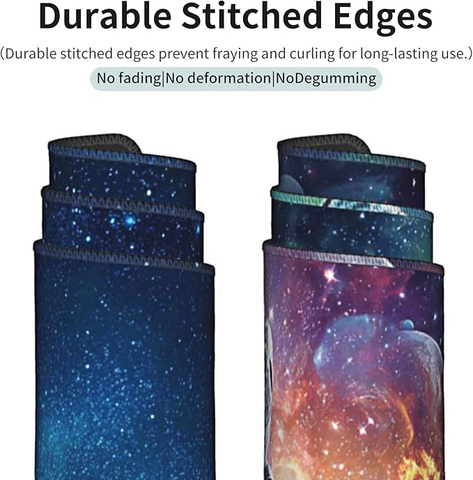 AQQA Large Desk Mat, Double-Sided Reversible Extended Mouse Pad, Galaxy and Starry Night Pattern, Waterproof & Non-Slip Gaming Keyboard Pad, Office & Home Desk Decor,31.5”x15.7”