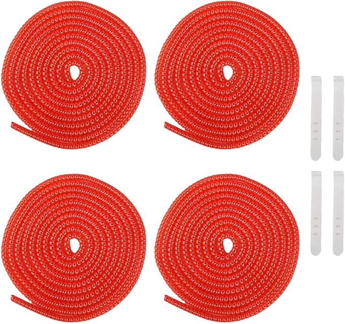 4pcs 1.6M(5.25FT) Spiral Cable Protector, Multicolor Suitable for Most Phone/Pad/Laptop USB Wire Cord Savers Protection Cover Anti-Break Wrap Charger Data Line Cables Sleeves, Laser Red