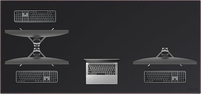 ZORESYN Office Desk Pad 74.8x35.4 Inch, Large Mouse Pad Desk Mat, Waterproof PU Leather Desk Blotter Protector with Non Slip Base for Home Office (Black)