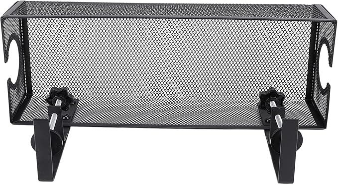 SUNGOOYUE Under Desk Cable Management Tray, No Drill Carbon Steel Cable Organizer with Scratch Pads and Trapezoidal Design, for Home Office Standing Desk Wire Management (Black)